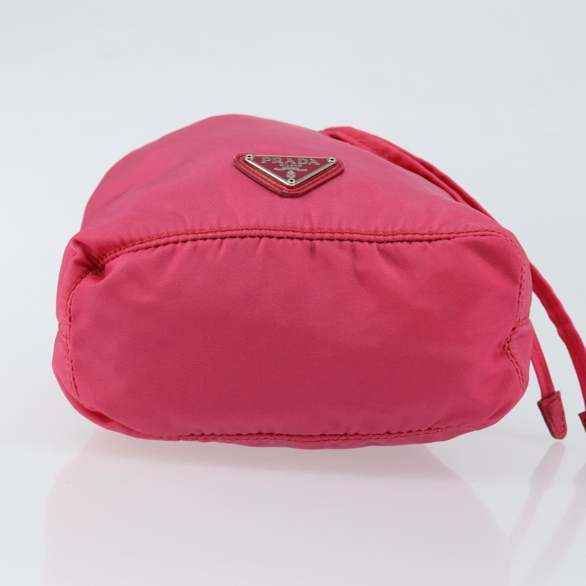 Prada Drawstring Wristlet Bucket Bag Tessuto, PINK, NYLON, Clutche & pouche