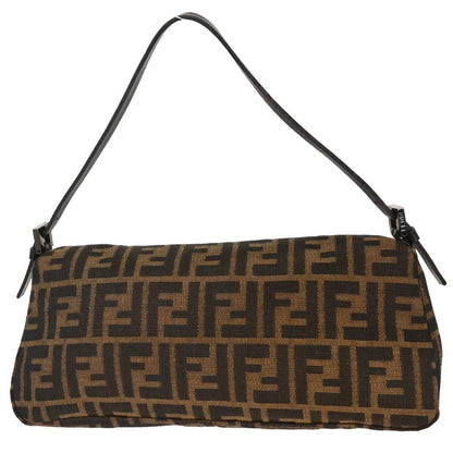 Fendi Baguette Bag Zucca Canvas, BROWN, CANVAS, Handbag