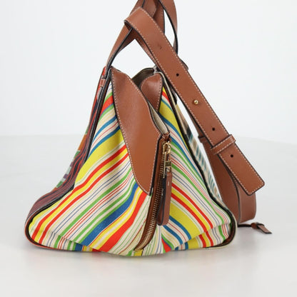 Loewe Hammock Bag Printed Canvas, MULTICOLOUR, CANVAS, Handbag