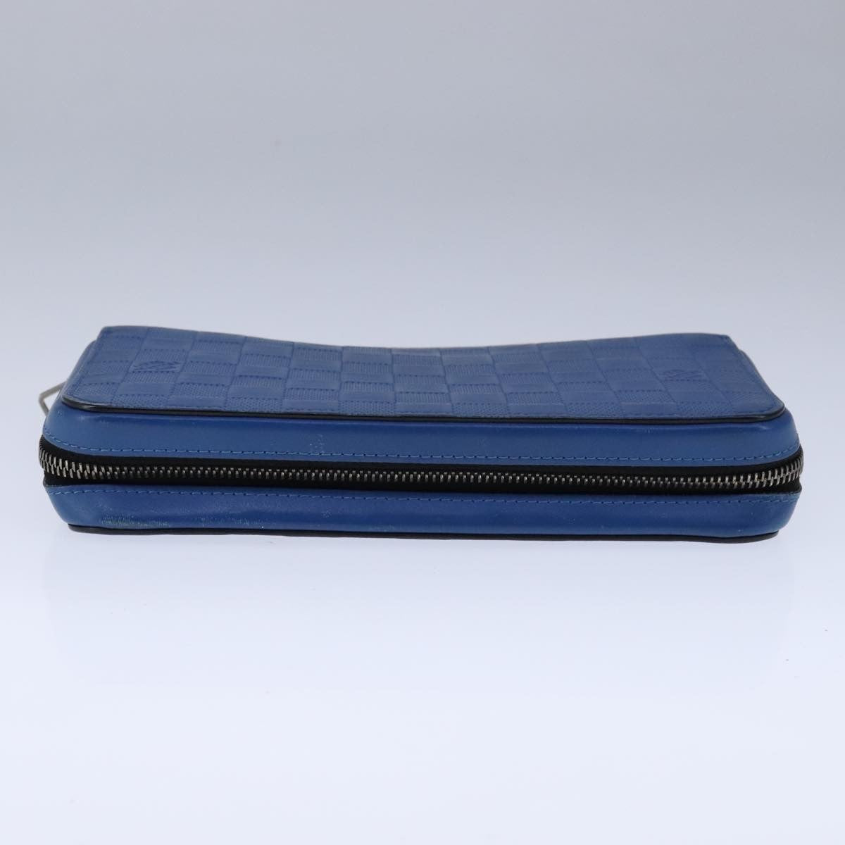 Louis Vuitton Organiser Atholl Leather, BLUE, LEATHER, Wallets