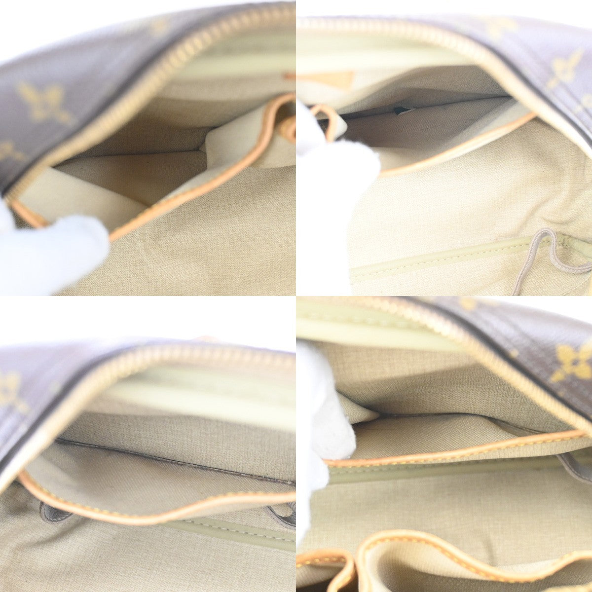 Louis Vuitton Deauville Handbag Monogram Canvas, BROWN, LEATHER, Handbag