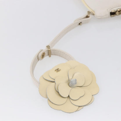 Chanel Camellia Clutch Bag Leather, ECRU, LEATHER, Clutche & pouche