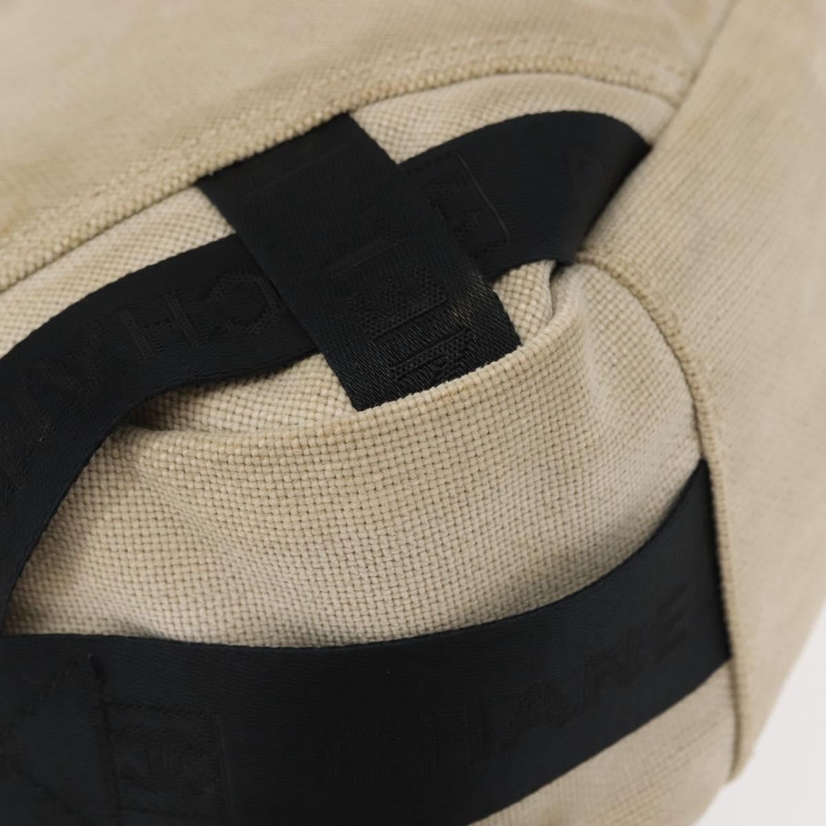 Chanel Vintage Crossbody Bag Canvas, BEIGE, CANVAS, Shoulder bag