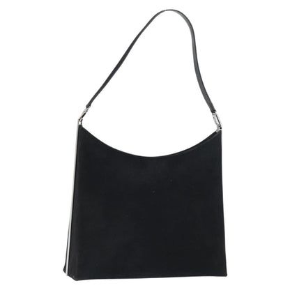 Salvatore Ferragamo Vintage Shoulder Bag Suede, BLACK, SUEDE, Shoulder bag