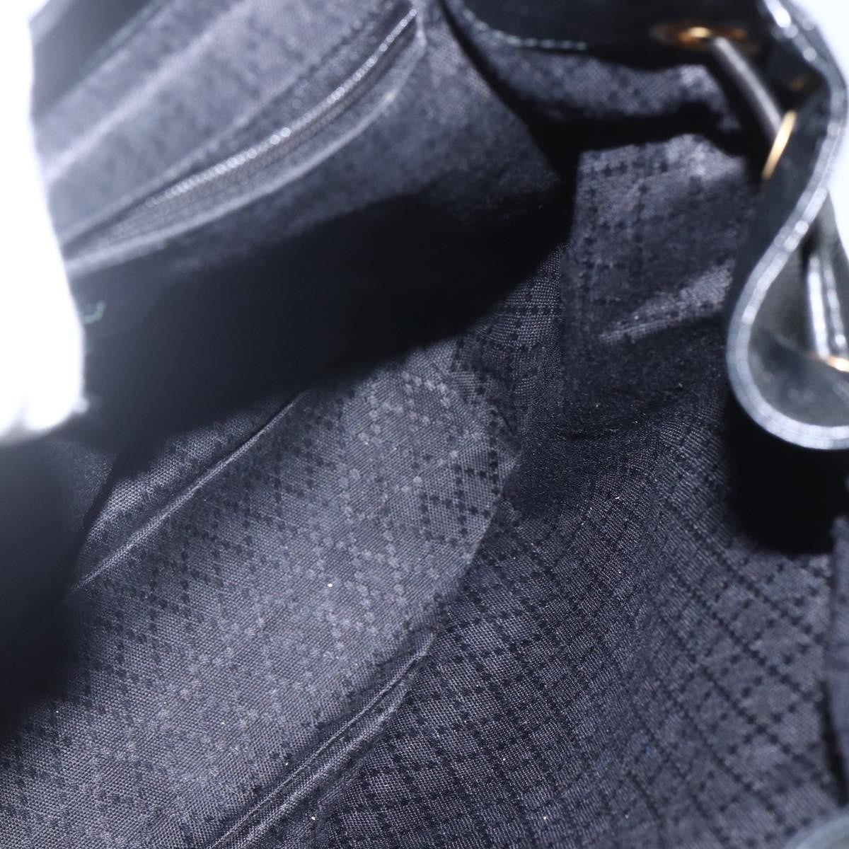 Gucci Vintage Bamboo Backpack Leather, BLACK, LEATHER, Backpack