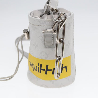 Louis Vuitton Chalk Nano Bag Limited Edition Logo Story Monogram Canvas, GRAY, CANVAS, Handbag