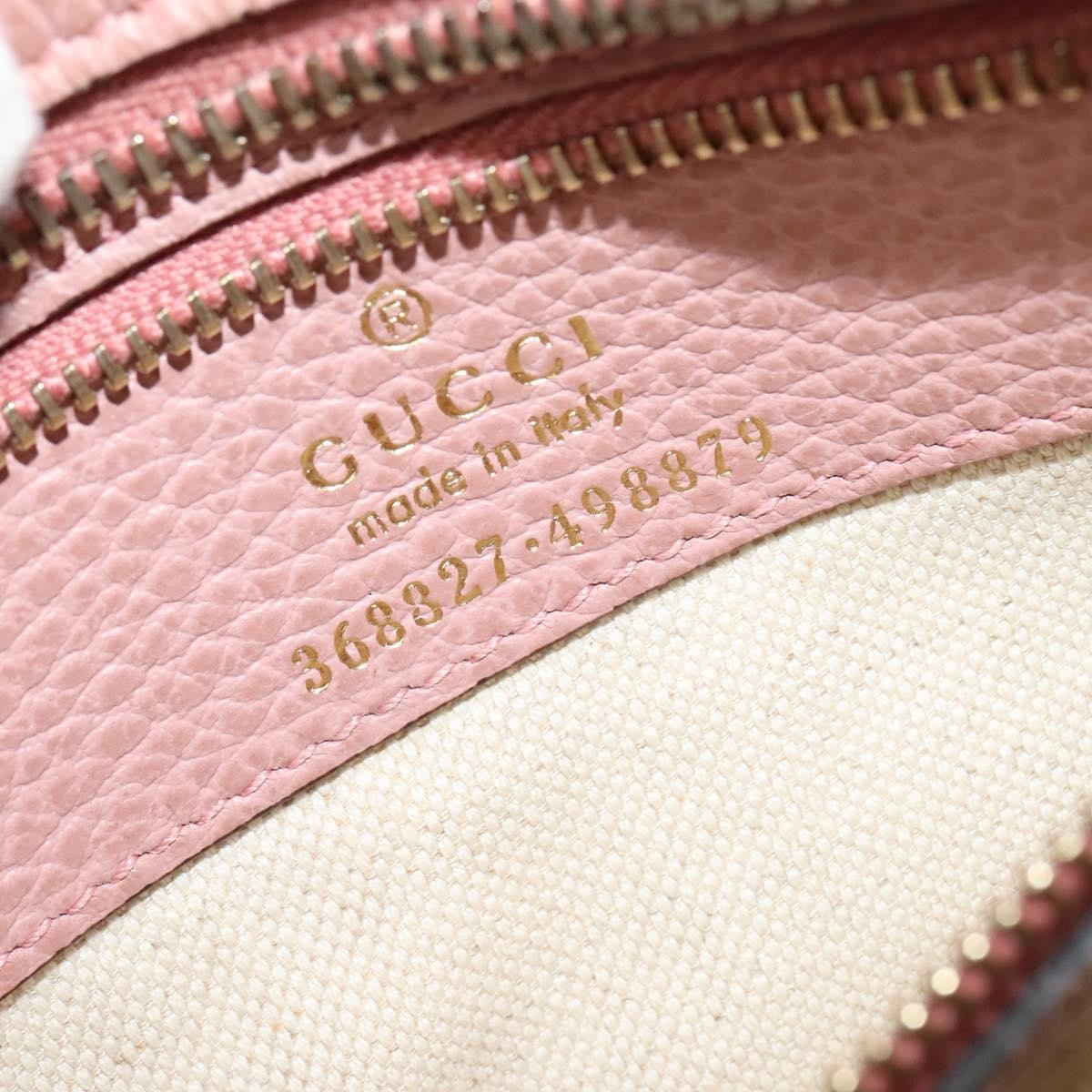Gucci Swing Crossbody Bag Pebbled Leather, PINK, LEATHER, Crossbody bag