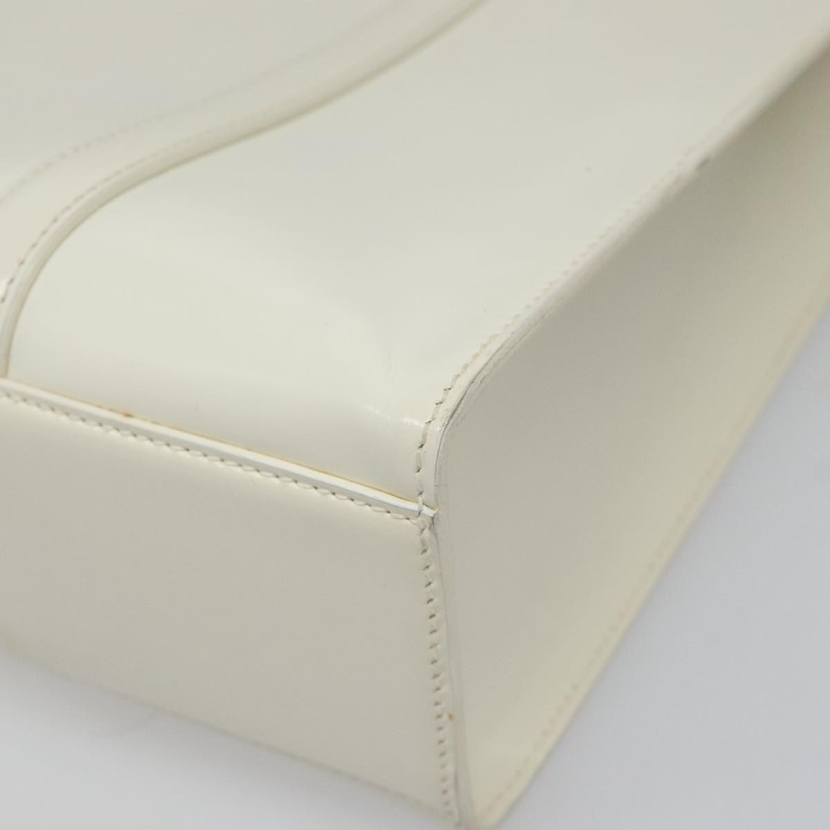 Prada Vintage Handbag Patent leather, WHITE, PATENT_LEATHER, Handbag