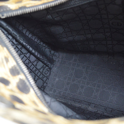 Christian Dior Vintage Lady Dior Bag Printed Cannage Quilt Canvas, YELLOW, CANVAS, Handbag