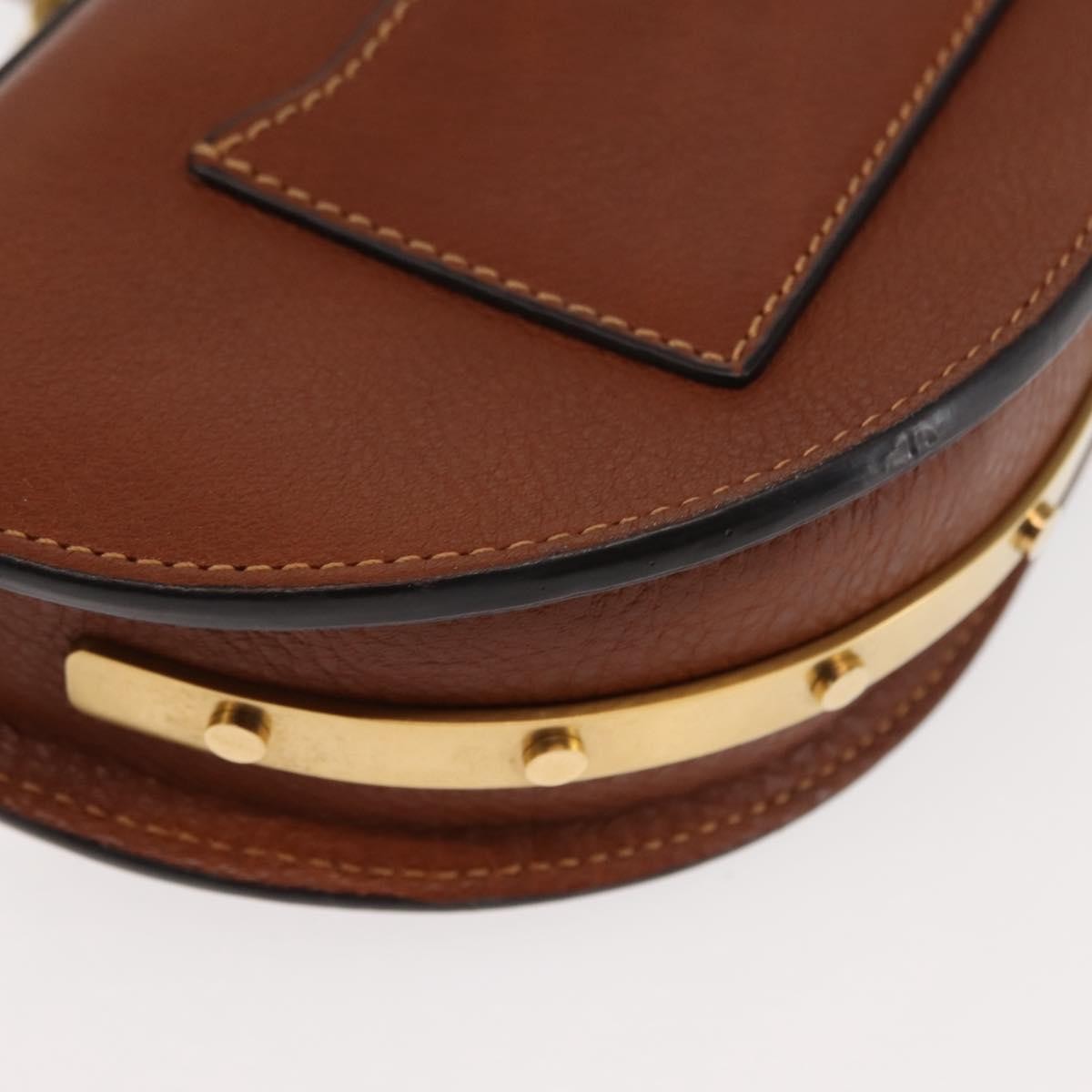 Chloe Nile Crossbody Bag Leather, BROWN, LEATHER, Crossbody bag