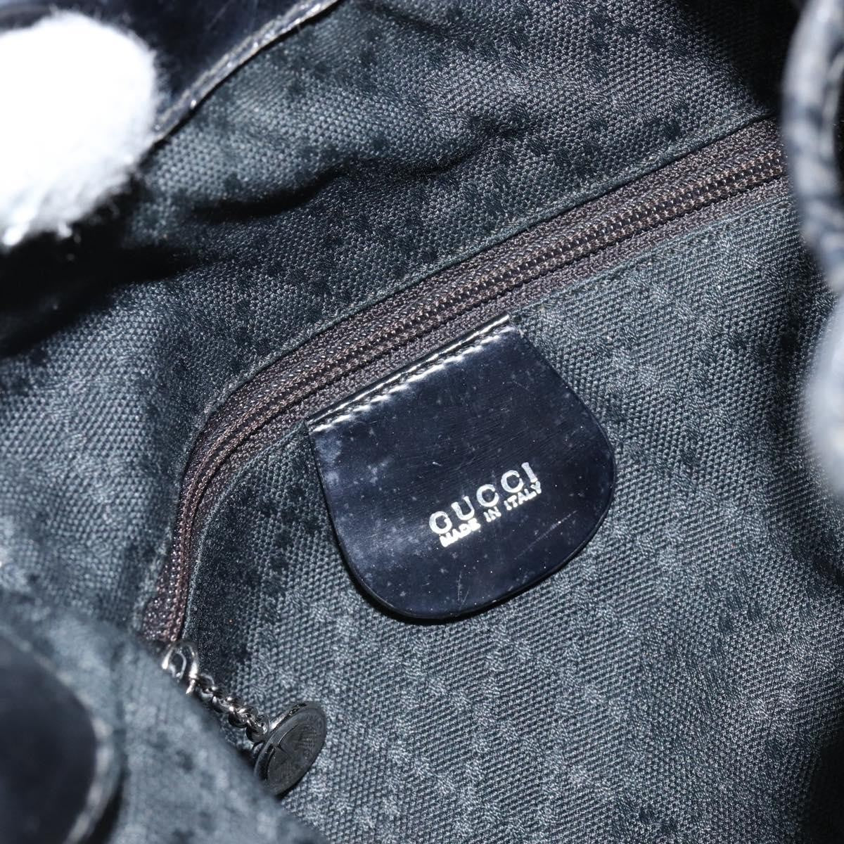 Gucci Vintage Bamboo Sling Backpack Nylon, BLACK, NYLON, Shoulder bag