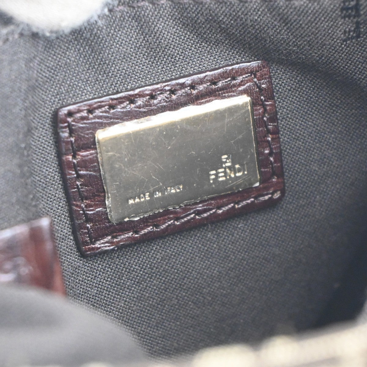 Fendi Vintage Flap Crossbody Bag Zucchino Canvas, BROWN, CANVAS, Shoulder bag