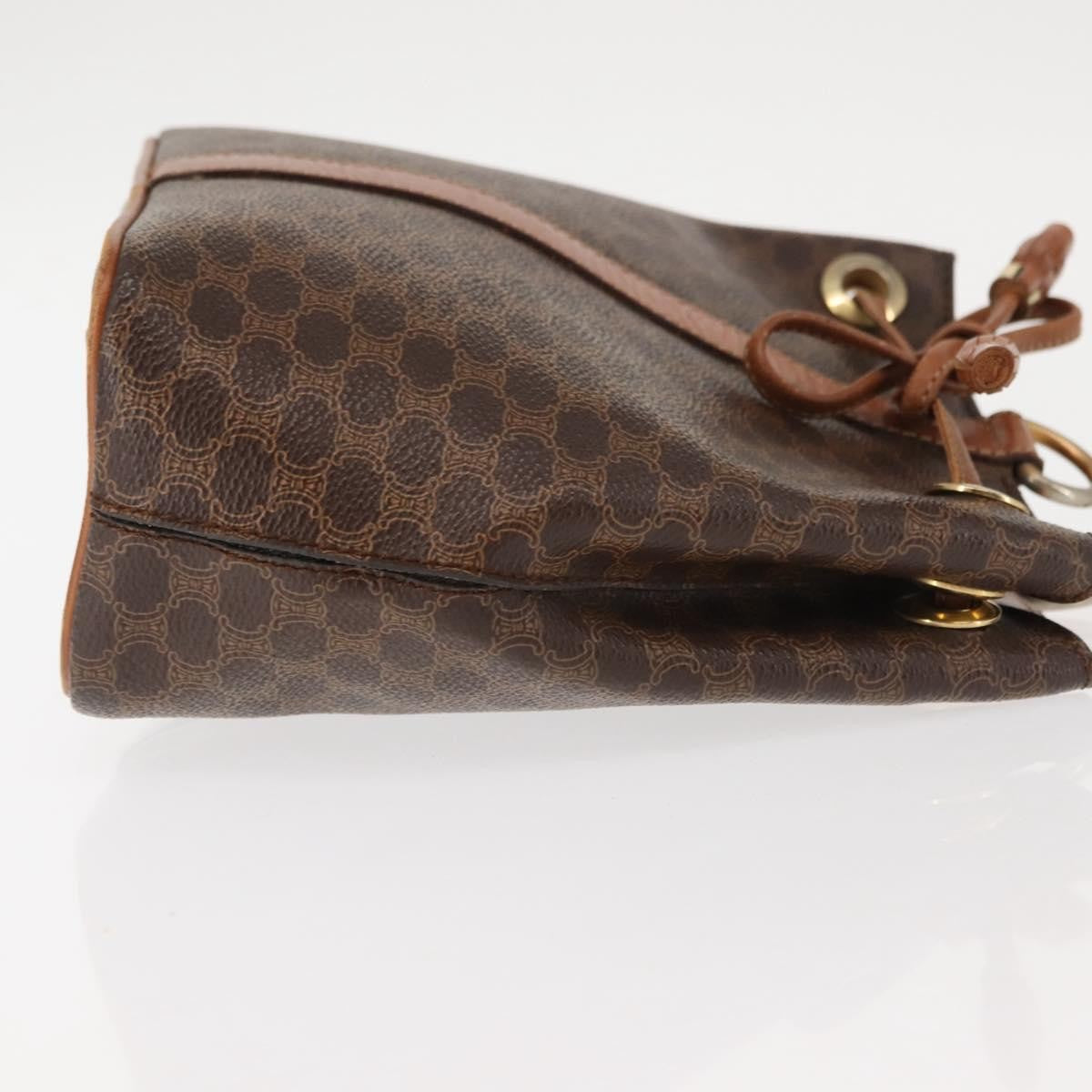 Celine Vintage Macadam Shoulder Bag Canvas, BROWN, PVC, Shoulder bag