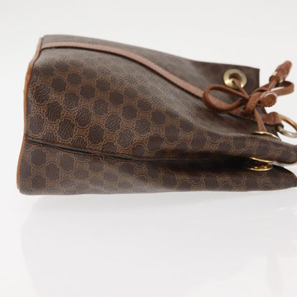 Celine Vintage Macadam Shoulder Bag Canvas, BROWN, PVC, Shoulder bag