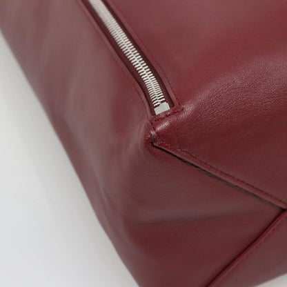 Celine Vertical Cabas Tote Leather, RED, LEATHER, Tote bag