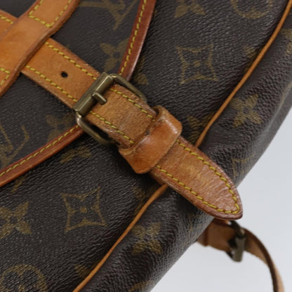 Louis Vuitton Saumur Handbag Monogram Canvas, BROWN, CANVAS, Shoulder bag