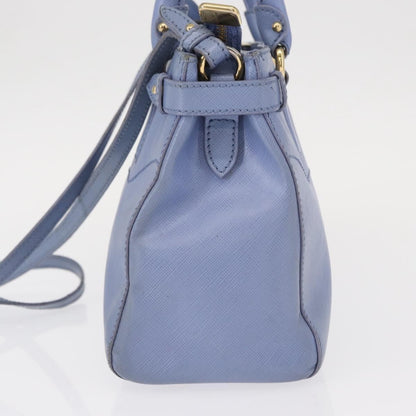 Salvatore Ferragamo Gancini Tote Leather, BLUE, LEATHER, Tote bag