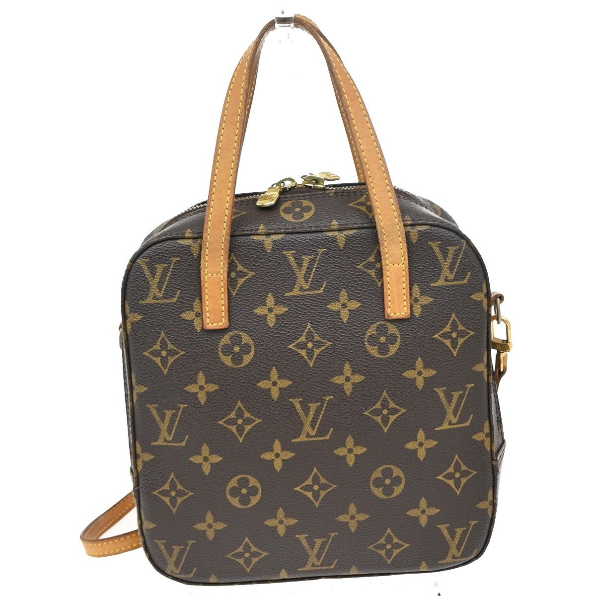 Louis Vuitton Spontini Handbag Monogram Canvas, BROWN, CANVAS, Handbag