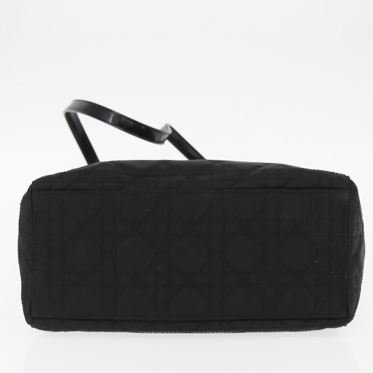 Christian Dior Vintage Lady Dior Bag Cannage Quilt Nylon, BLACK, NYLON, Handbag