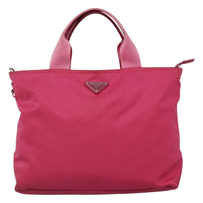 Prada Vela Convertible Tote Tessuto, PINK, NYLON, Tote bag