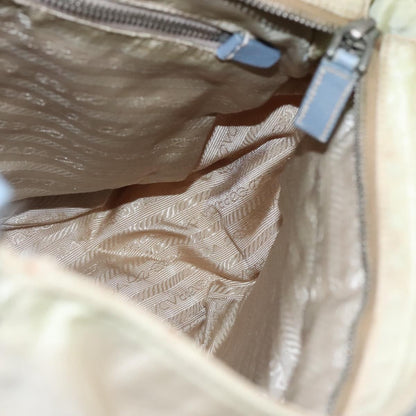 Prada Double Pocket Buckle Flap Bag Tessuto, BEIGE, NYLON, Shoulder bag