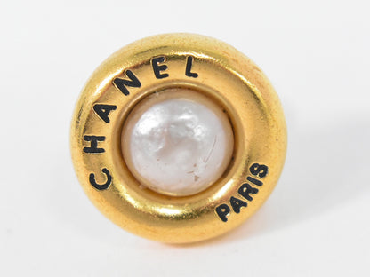Chanel CC Hoop Clip-On Earrings Crystal Embellished Metal, GOLD, GOLD_PLATED, Earrings