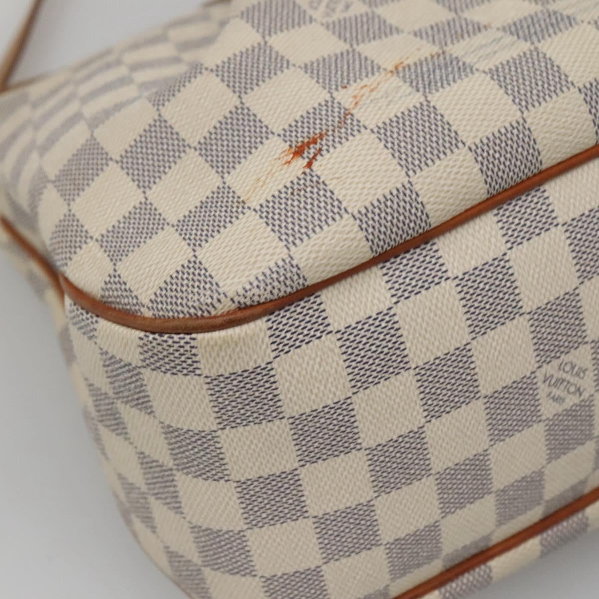 Louis Vuitton Siracusa Handbag Damier, WHITE, CANVAS, Shoulder bag