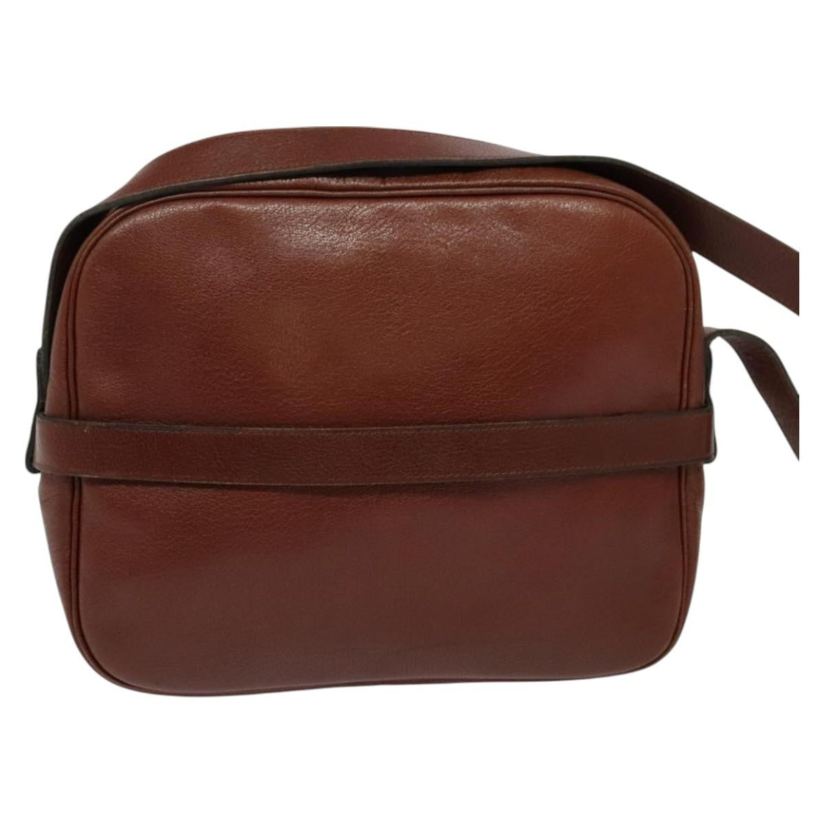 Christian Dior CD Shoulder bag Leather, BROWN, LEATHER, Shoulder bag