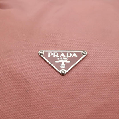 Prada Side Pocket Bauletto Bag Nylon with Leather, PINK, NYLON, Handbag