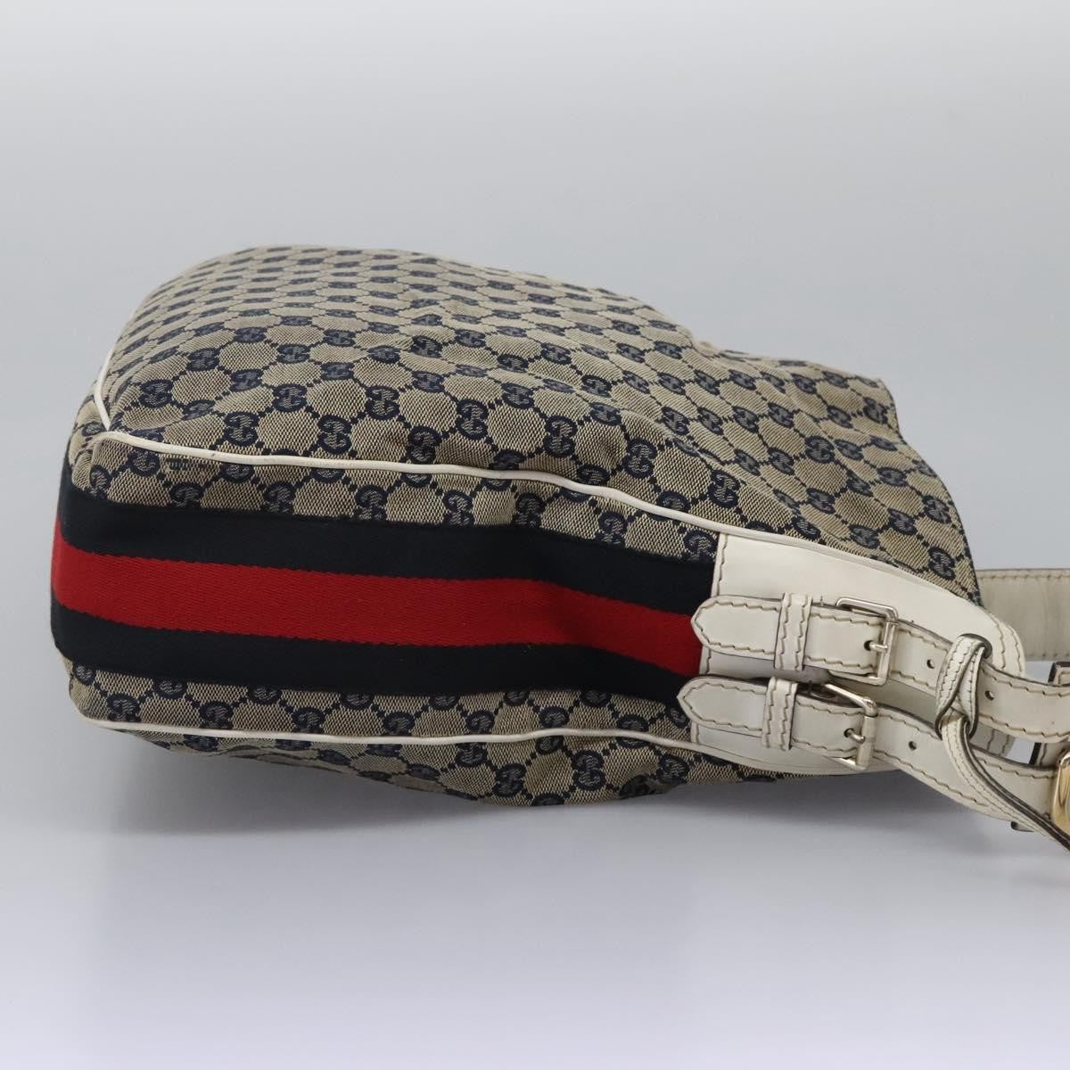Gucci Heritage Web Hobo GG Canvas, NAVY, CANVAS, Shoulder bag