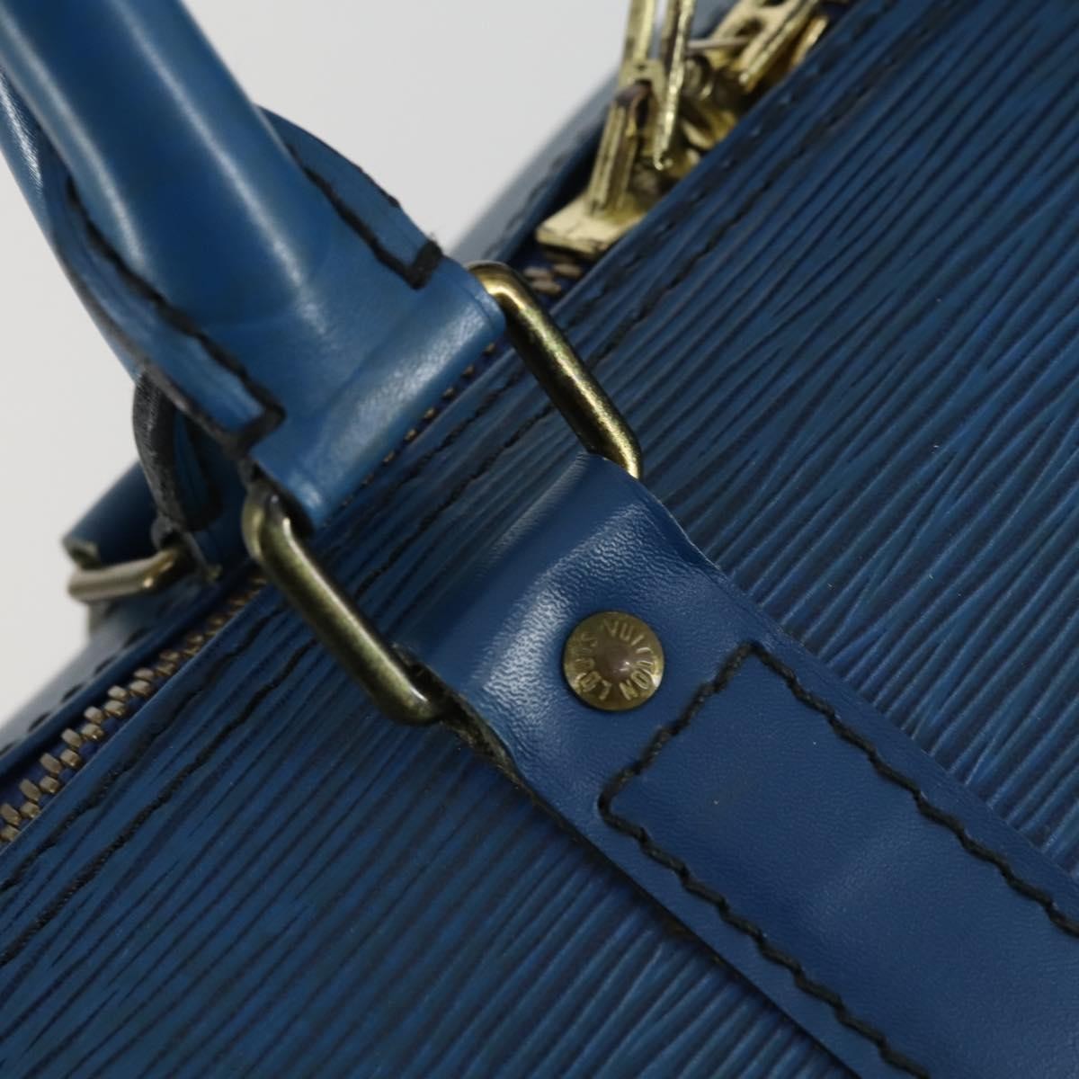 Louis Vuitton Keepall Bag Epi Leather, BLUE, LEATHER, Travel bag