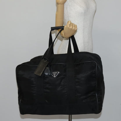 Prada Boston Bag Tessuto, BLACK, NYLON, Handbag