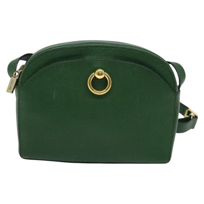 Celine Shoulder Bag Leather, GREEN, LEATHER, Shoulder bag