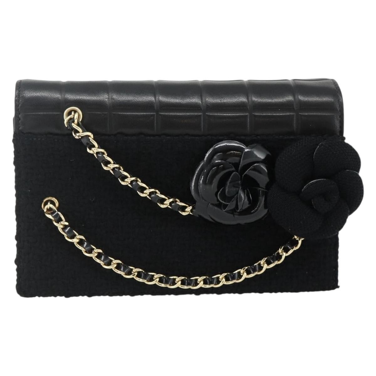 Chanel Flap Clutch Leather, Black, Leather, Clutch