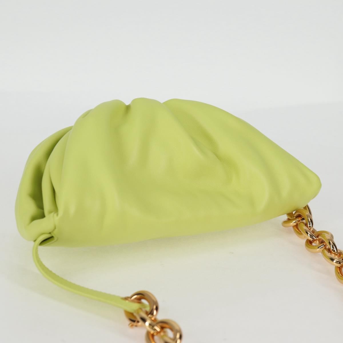 Bottega Veneta The Chain Pouch Leather, GREEN, LEATHER, Clutche & pouche