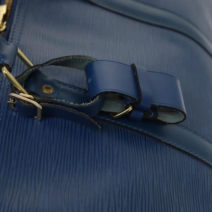 Louis Vuitton Keepall Bag Epi Leather, BLUE, LEATHER, Travel bag