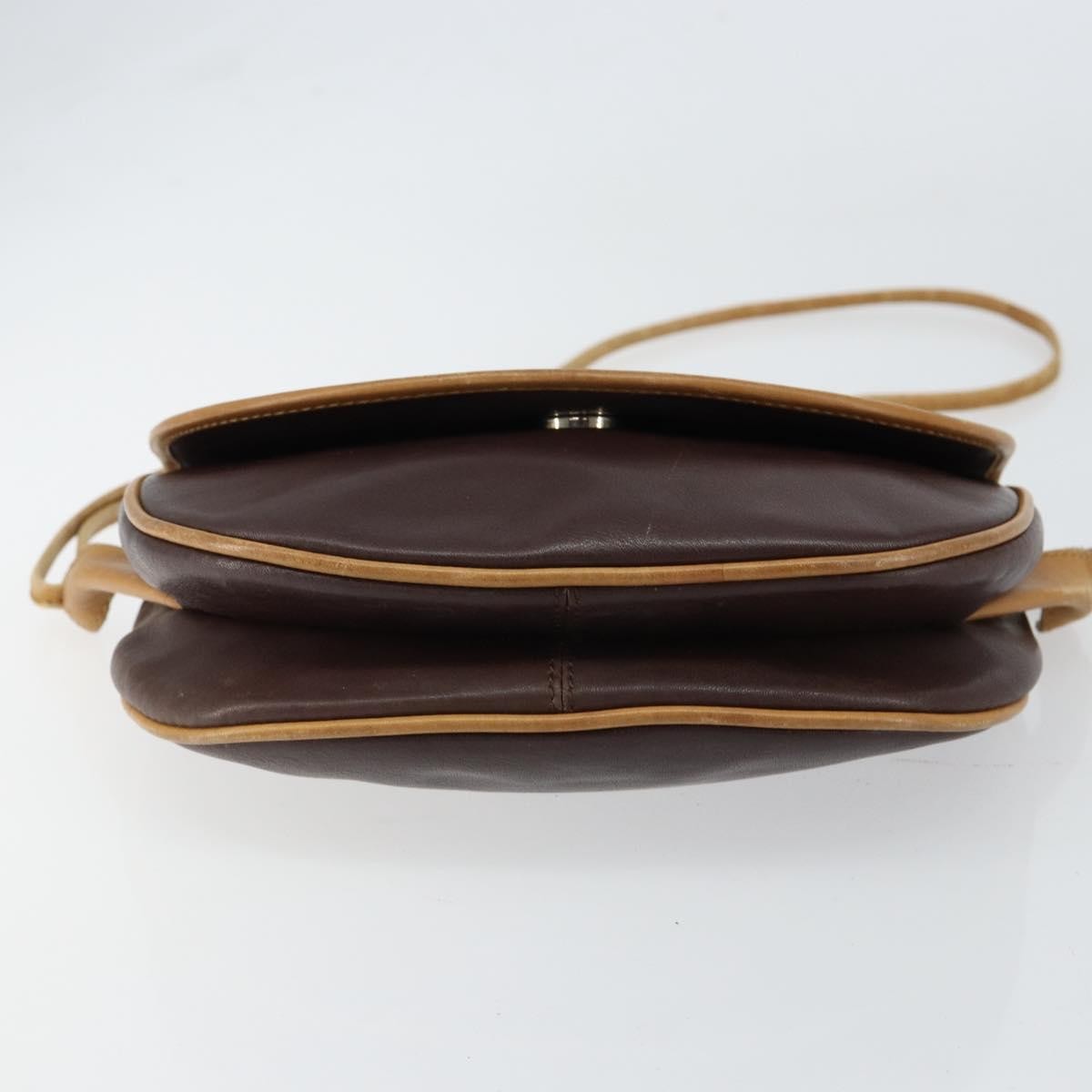 Celine Vintage Shoulder Bag Leather, BROWN, LEATHER, Shoulder bag