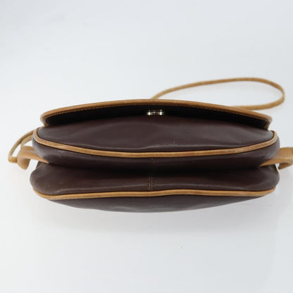 Celine Vintage Shoulder Bag Leather, BROWN, LEATHER, Shoulder bag