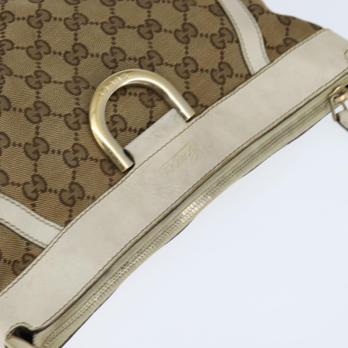 Gucci D Ring Messenger Bag GG Canvas, BEIGE, CANVAS, Shoulder bag