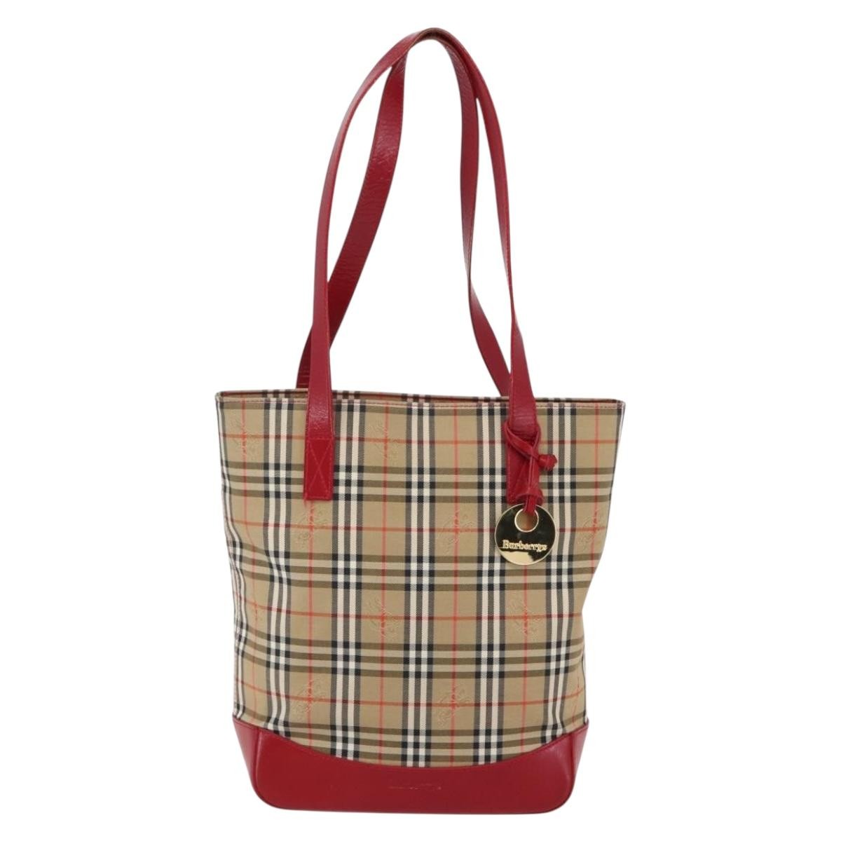 Burberry Nova Check Tote canvas check pattern, BEIGE, CANVAS, Tote bag