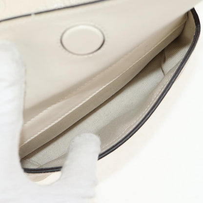 Gucci Front Pocket Belt Bag GG Embossed Perforated Leather, WHITE, CANVAS, Shoulder bag