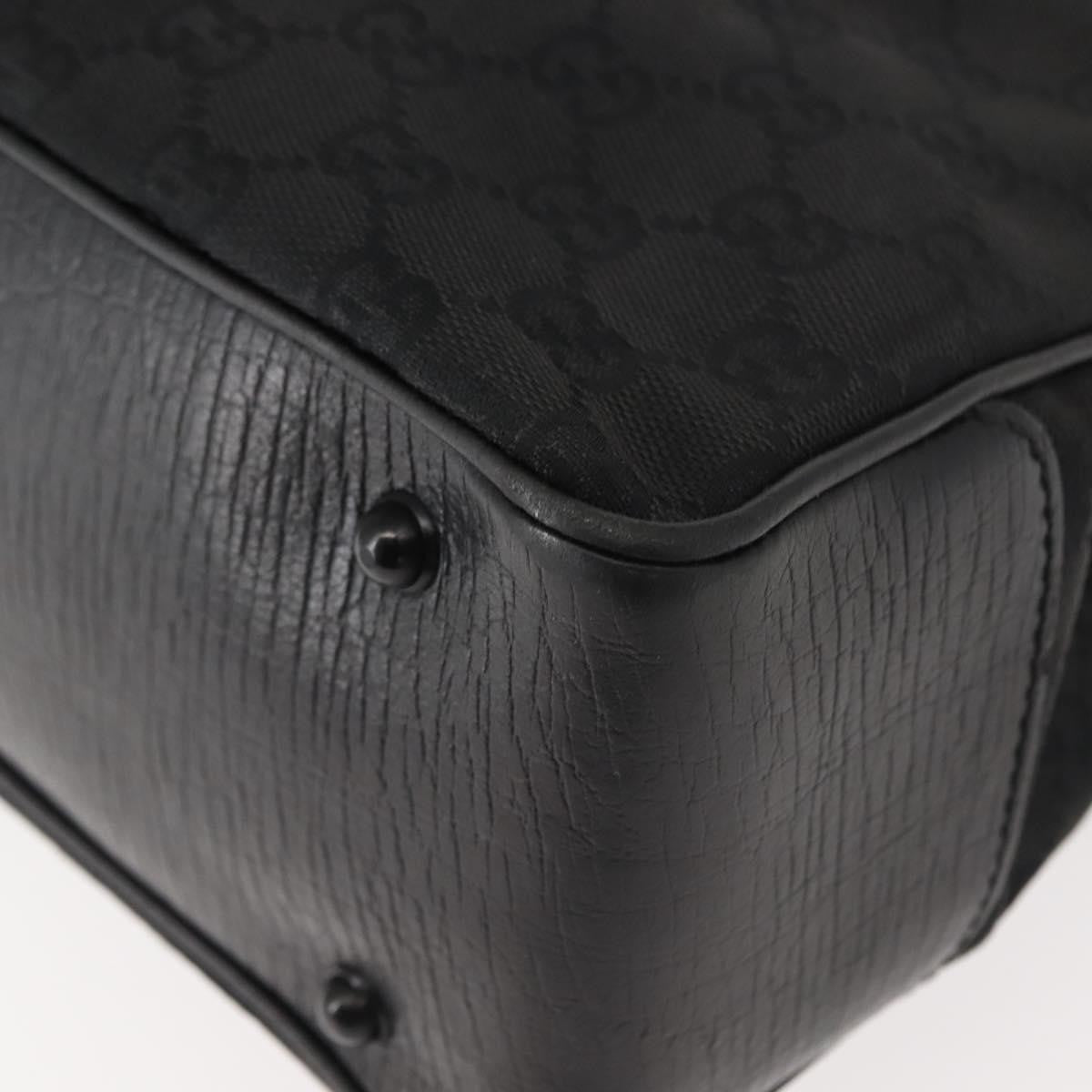 Gucci Vintage Bamboo Handle Bag Canvas, BLACK, CANVAS, Tote bag