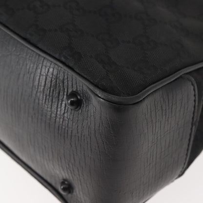 Gucci Vintage Bamboo Handle Bag Canvas, BLACK, CANVAS, Tote bag