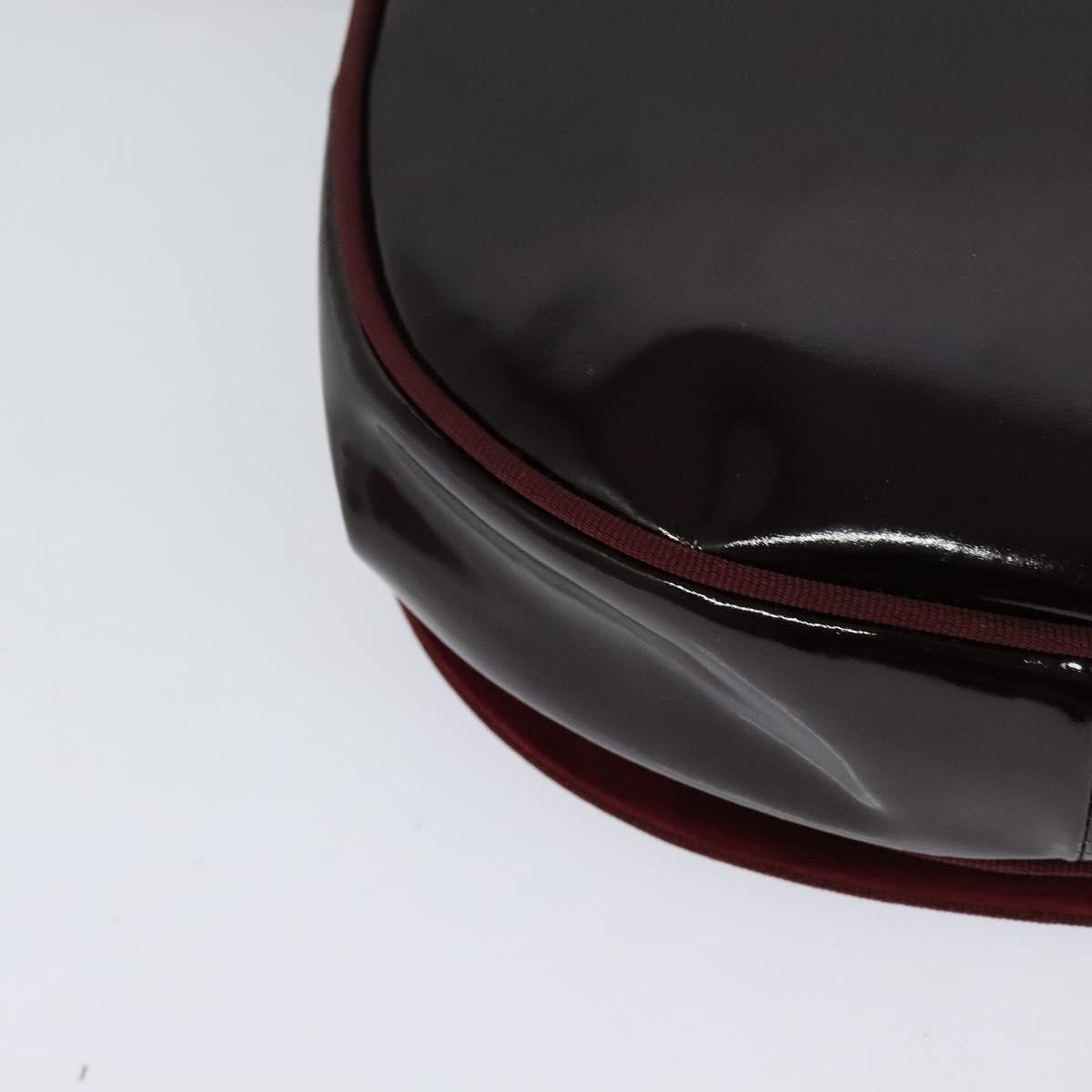 Salvatore Ferragamo Vala Shoulder Bag Patent Leather, BURGUNDY, PATENT_LEATHER, Shoulder bag