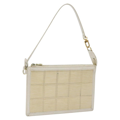 Louis Vuitton Delmonico Pochette Stretch Epi Leather, ECRU, LEATHER, Clutche & pouche