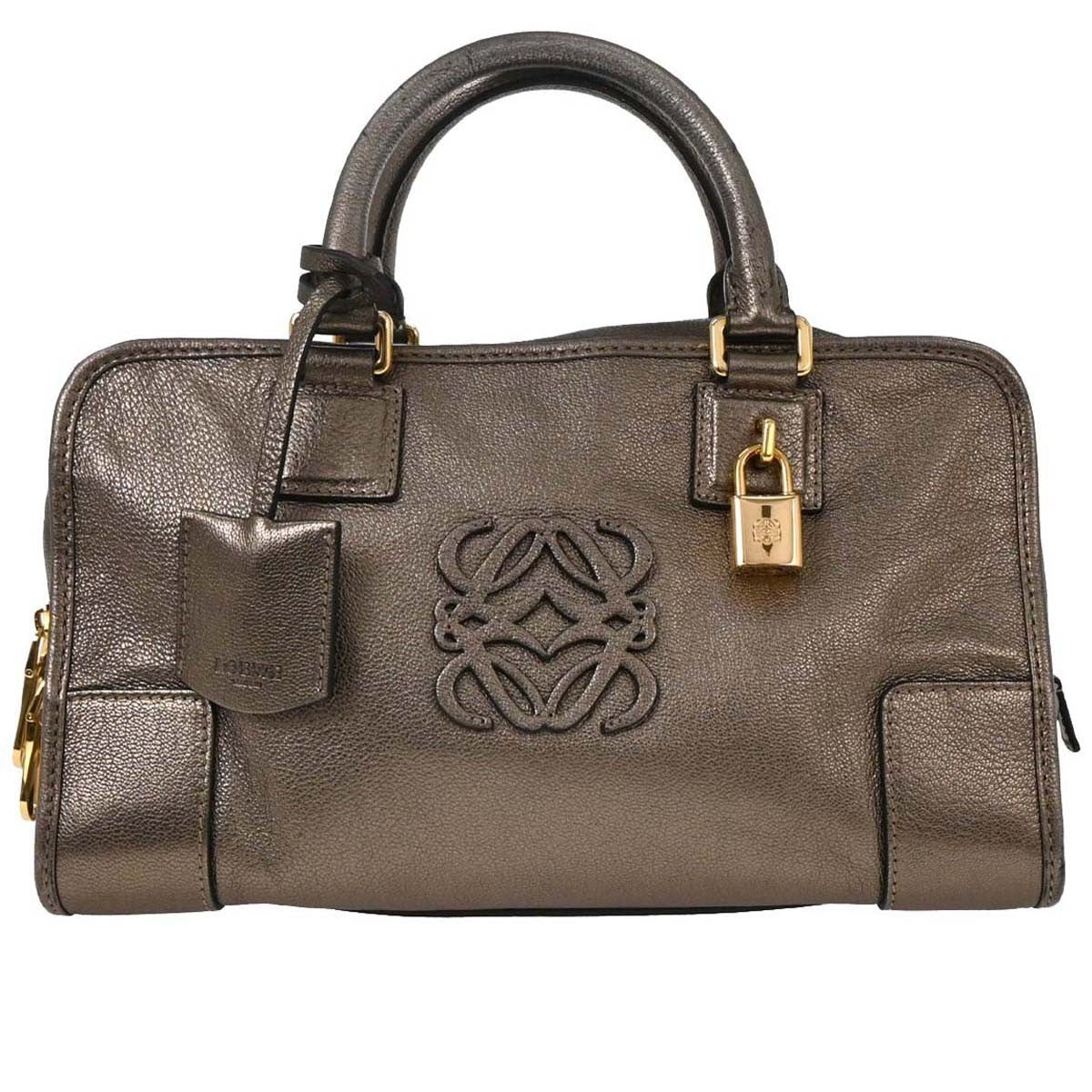 Loewe Amazona Bag Leather, GOLD, LEATHER, Handbag