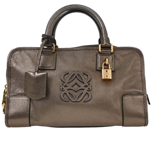 Loewe Amazona Bag Leather, GOLD, LEATHER, Handbag
