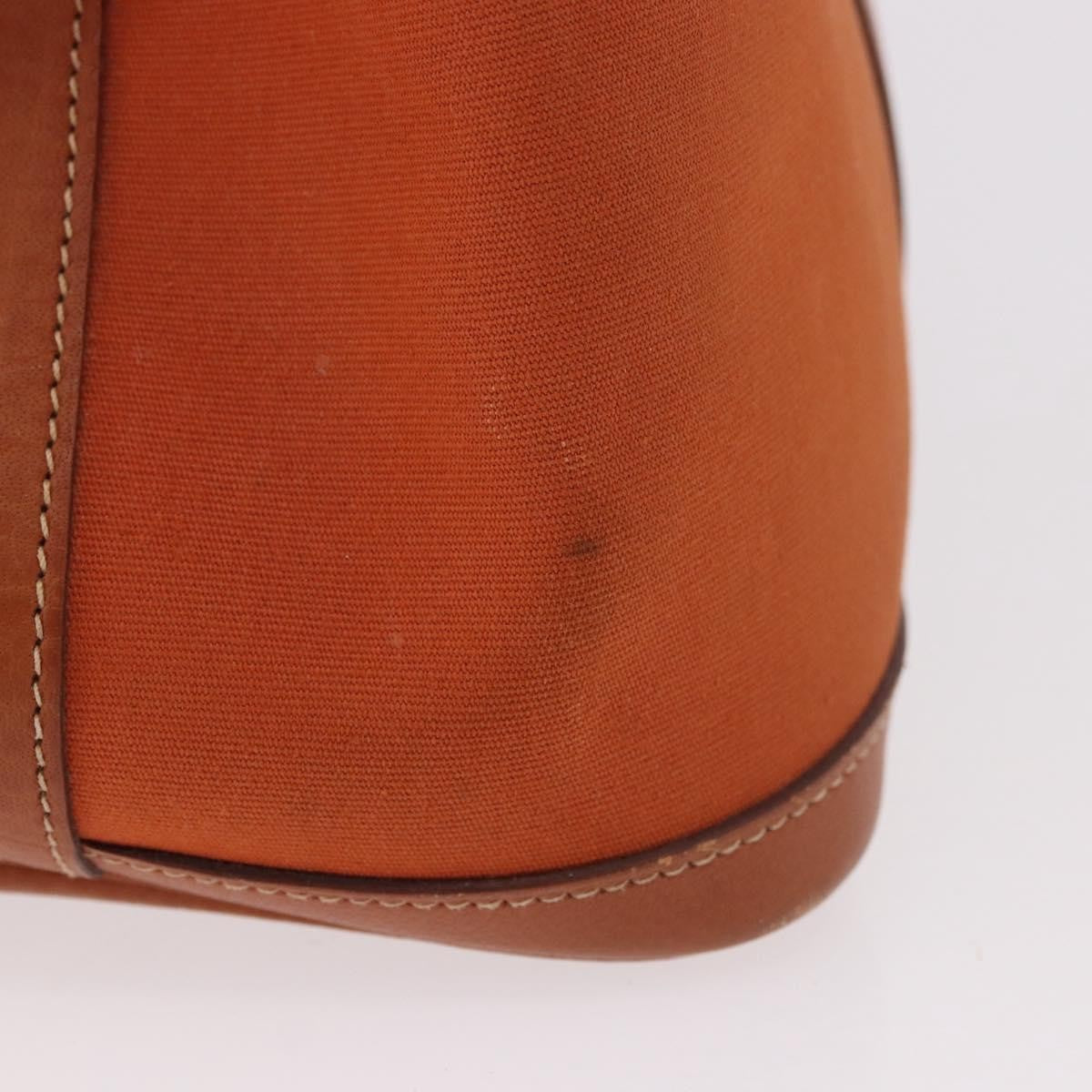 Hermes Garden Party Tote Toile and Leather, Orange, Canvas, Tote Bag