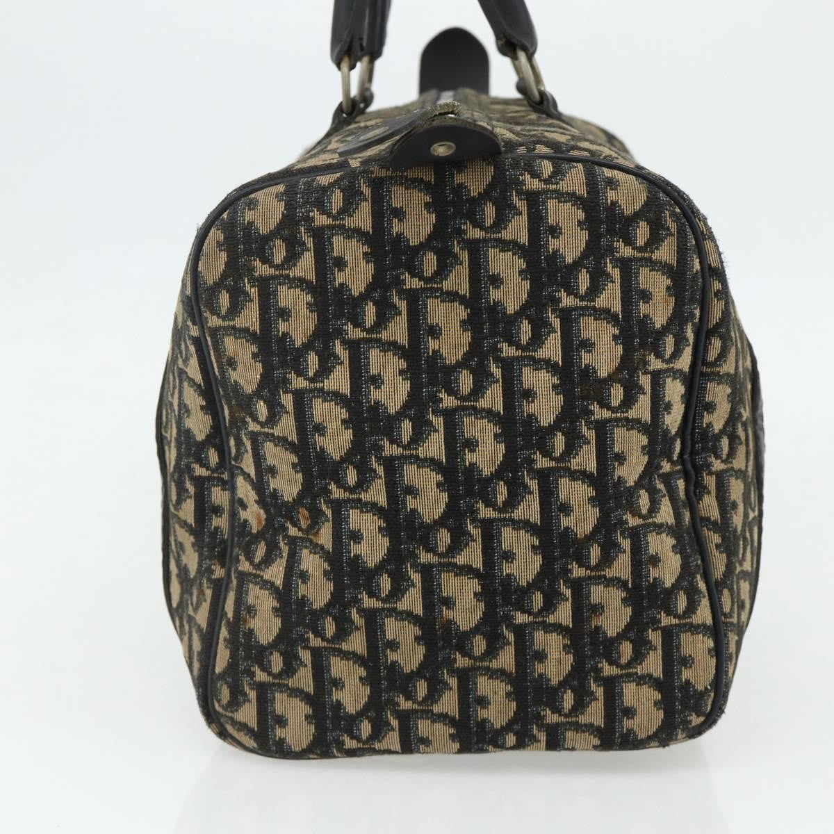 Christian Dior Vintage Trotter Boston Bag Diorissimo Canvas, Navy, Canvas, Handbag