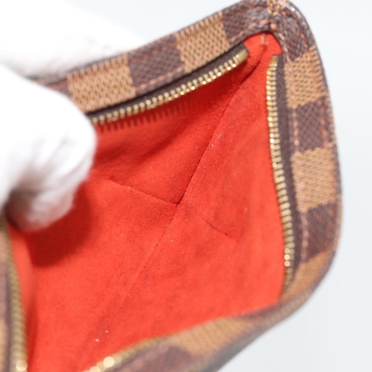 Louis Vuitton Manosque Pochette Damier, Brown, Canvas, Clutch